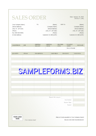 Sales Order Template 3 dotx pdf free